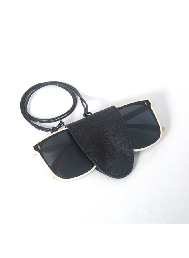 Magnetic Glasses Holder Necklace, Hands-Free Eyewear Holder Lanyard for Sunglasses & Reading Glasses, PU Leather Pendant, Retainer Eyeglass Hanger - Image 4